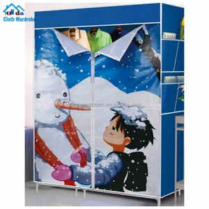 Image of Home storage folding Portable Non-woven foldable cloth Rack