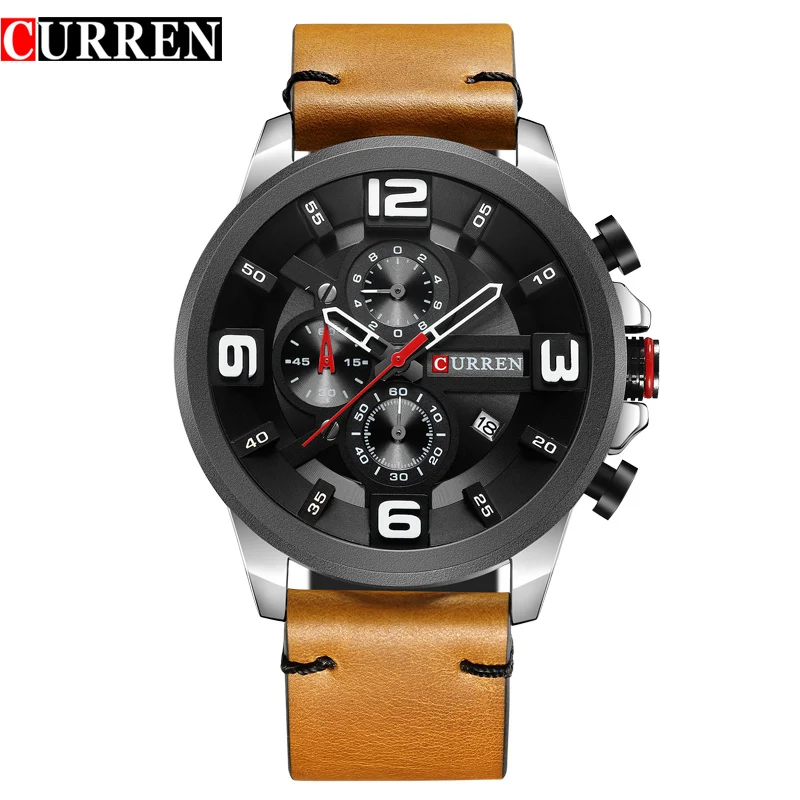 

Curren 8288 Watch Top Brand Men Watches Chronograph Sport Waterproof Clock Man Watches Military Luxury Men Watch Analog Quartz