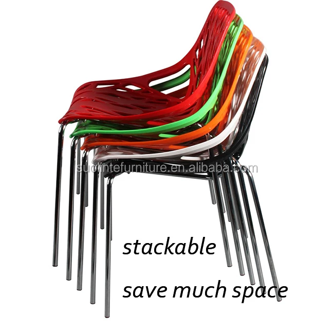 Wholesale Low Price Plastic Dining Chair Restaurant Furniture Stackable Space-Saving Outdoor Dining Chair