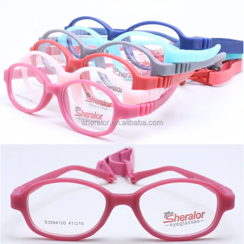 

high quality Environmental TR90 opitcal glasses oval rectangle frame flexible hingeless temple including adjustable strap