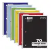 6 pack 70 pages Micro Perforated Spiral Notebook Subject Notebook office notebook