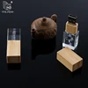 2018 Creative Crystal U Disk Transparent Luminescent Inner Carved Logo Crystal usb Disk