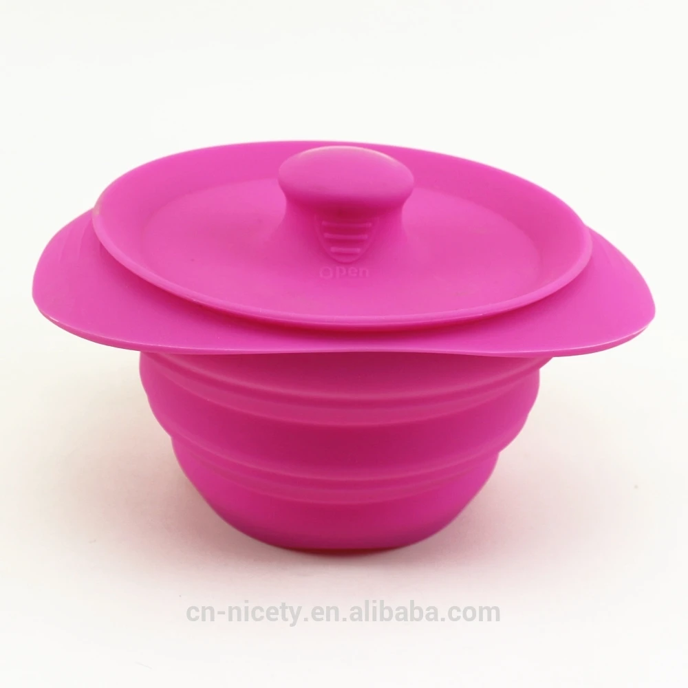 Nicety Silicone Baby Collapsible Bowl Fruit Salad Folding Bowl Cute