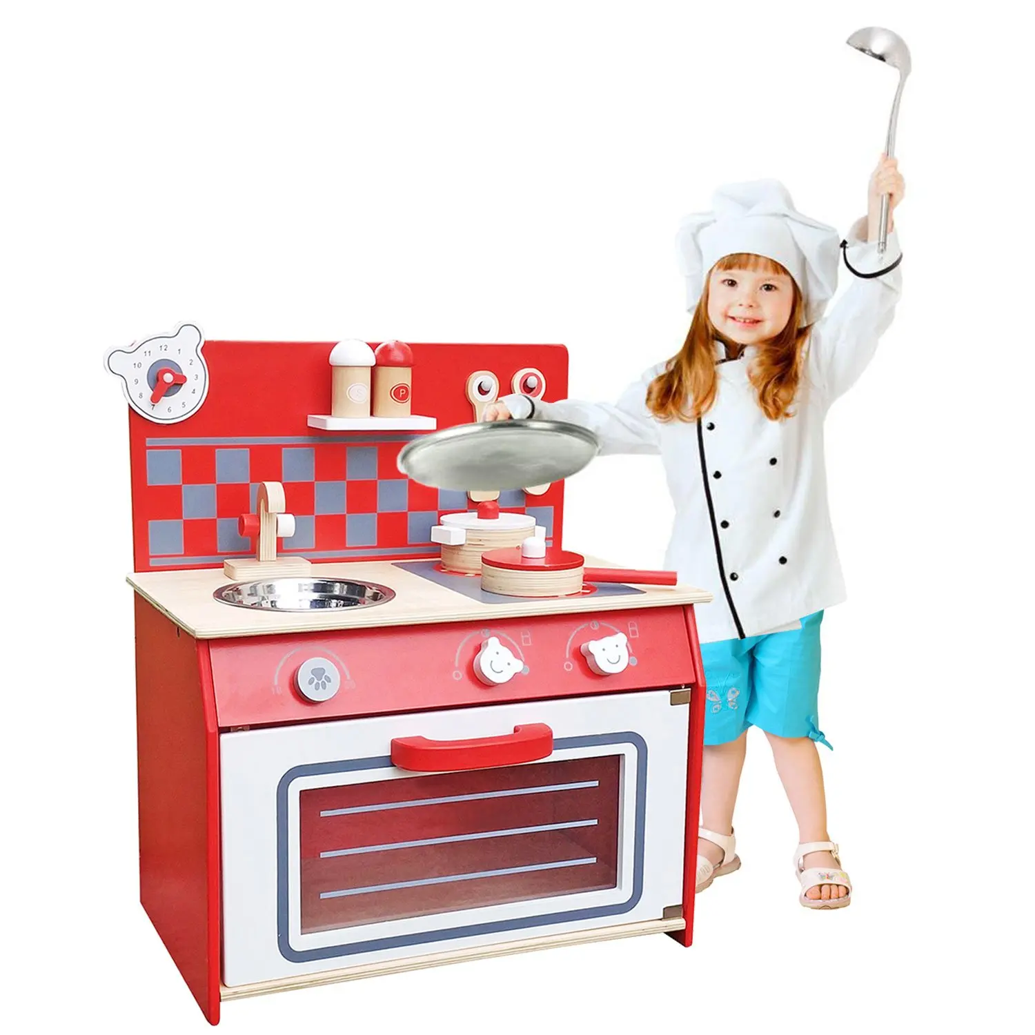 deluxe wooden play kitchen