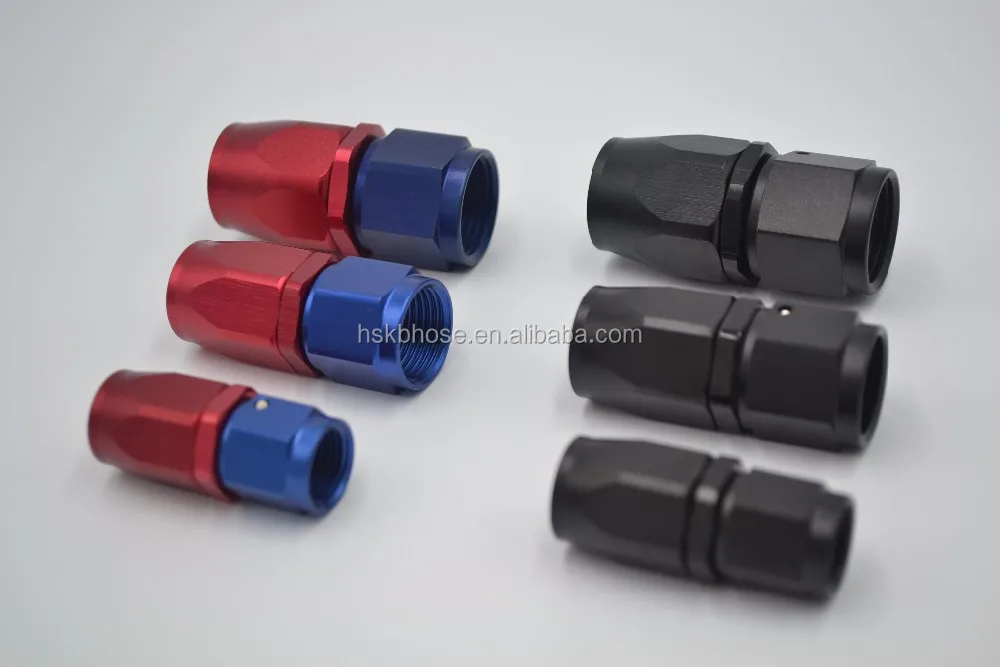 An10 10an Straight Black Aluminum Swivel Oil/fuel/air/gas Line Hose End