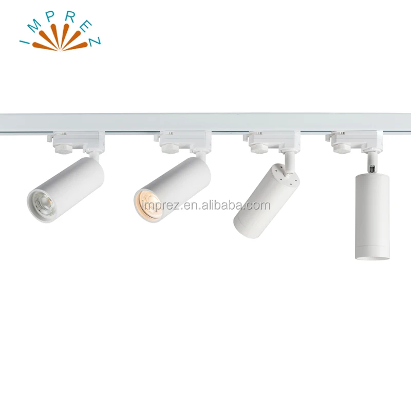 

GU10 Track Light Spotlight LED Rail Lamp Spot Light Fixtures For Home Store Shop showroom black white 2 wire 1 phase track light