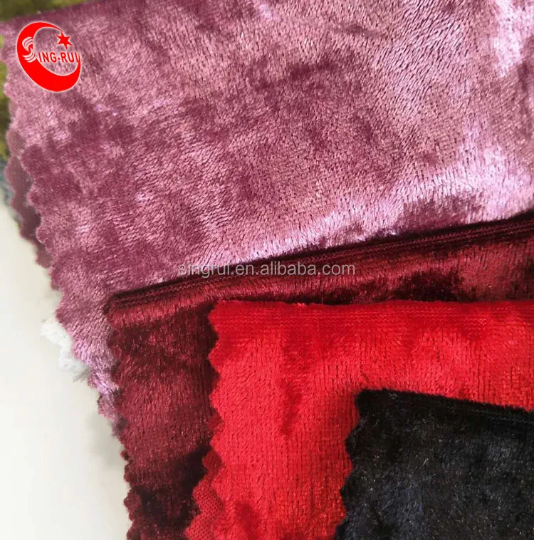 Retro And Nobel Style Upholstery Fabric Crush Silk Velvet Fabric For Sofa