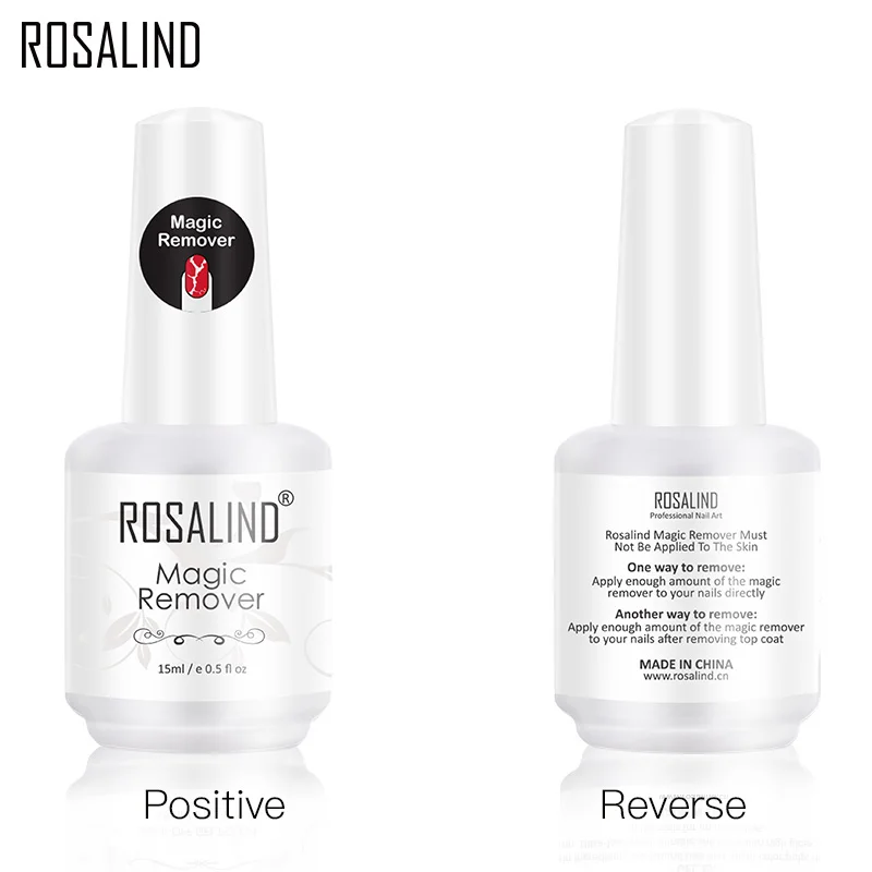 
Rosalind oem nail art tools private label 15ml magic gel remover easy apply uv gel nail polish gel remover for wholesale 