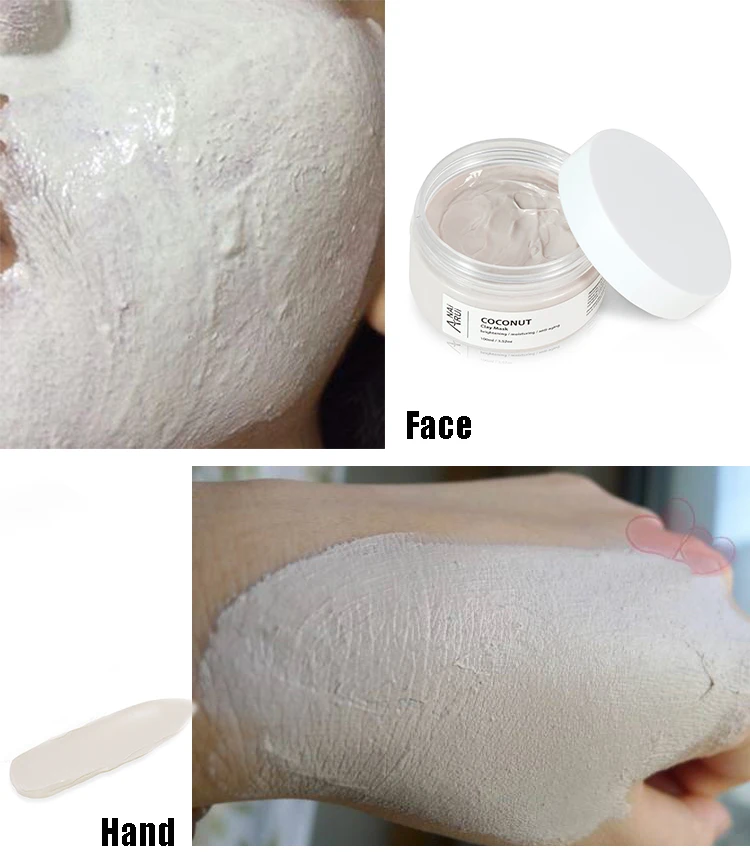 Lightening Moisturizer Face Mask Clay Coconut Fruit Extract Skin Care