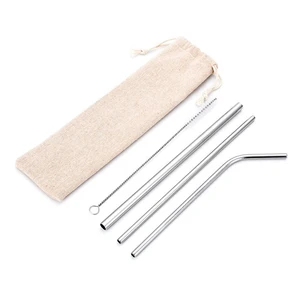 Image of 2019 Custom Best Selling Eco-Friendly Reusable Metal Drinking Stainless Steel Straw set