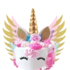 Happy Birthday Cake Photos Colorful Party Decorations Set Unicorn With Gold Wings Birthday Cake