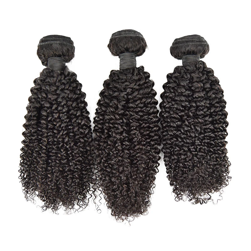 

Kinky curly Brazilian Virgin Human Hair Extensions