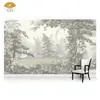 Latest Decoration Tropical Views Wallpaper Hand Painted Murals For Walls