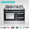 Free standing Integrate cooker 5 gas burners free standing gas cooker and oven