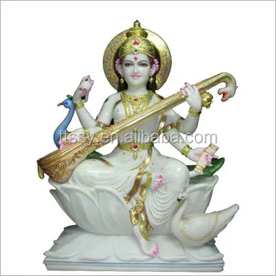 
Goddess Marble Saraswati murti Statue 