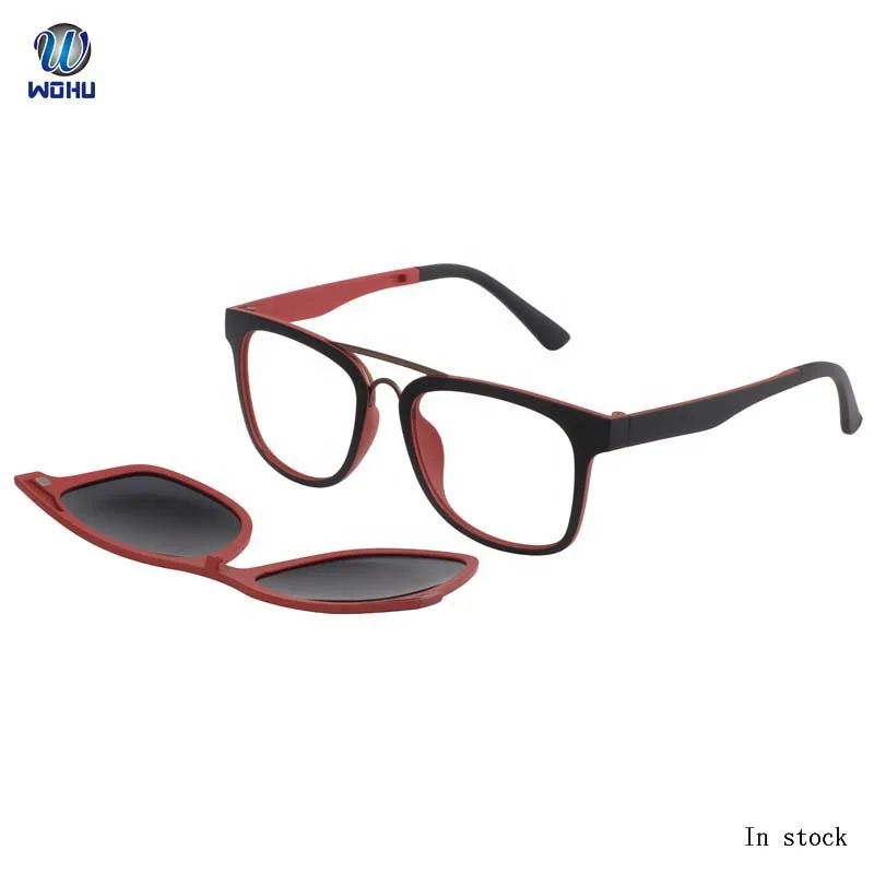

Cheap Plastic Stylish Clip-on Eyeglasses Spectacle Glasses Frames Online, One color