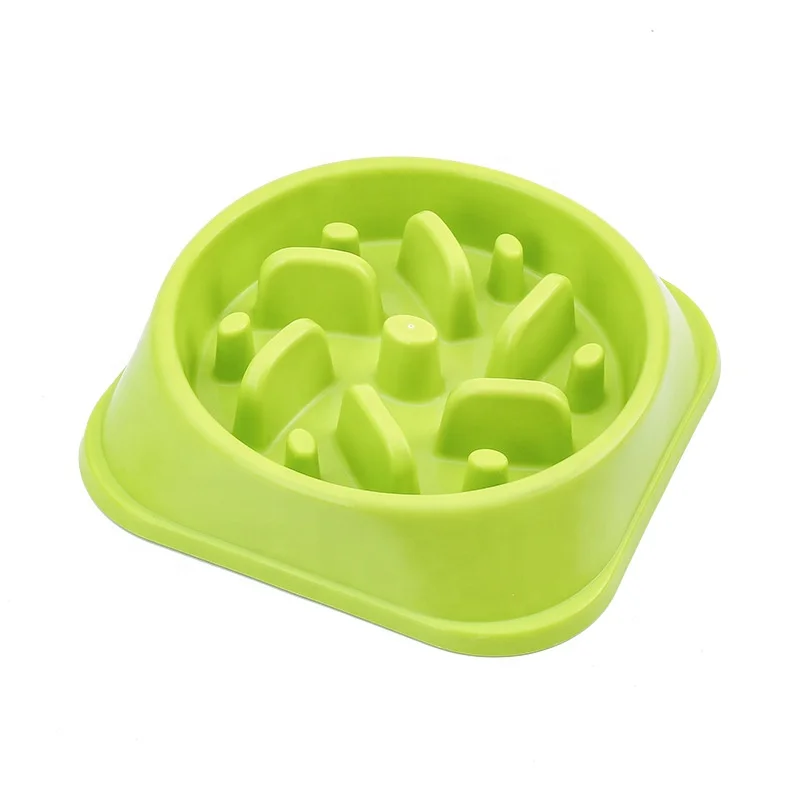 

Dog Bowls Slow Feeder Fun Feeder Slow Feed Stop Bloat Dog Bowl Durable Non-Slip Pet Drink Water Bowl, Cherry blossom powder;lake blue;apple green;rice white