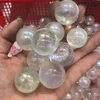 Natural Crystal Electroplating spirit angle Ball Clear Aura Quartz Sphere For Home Decoration