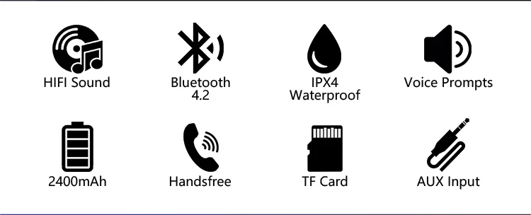 CAFERRIA High Sound Quality 10W Fabric Bluetooth Waterproof Speaker with LED Logo - ANKUX.COM
