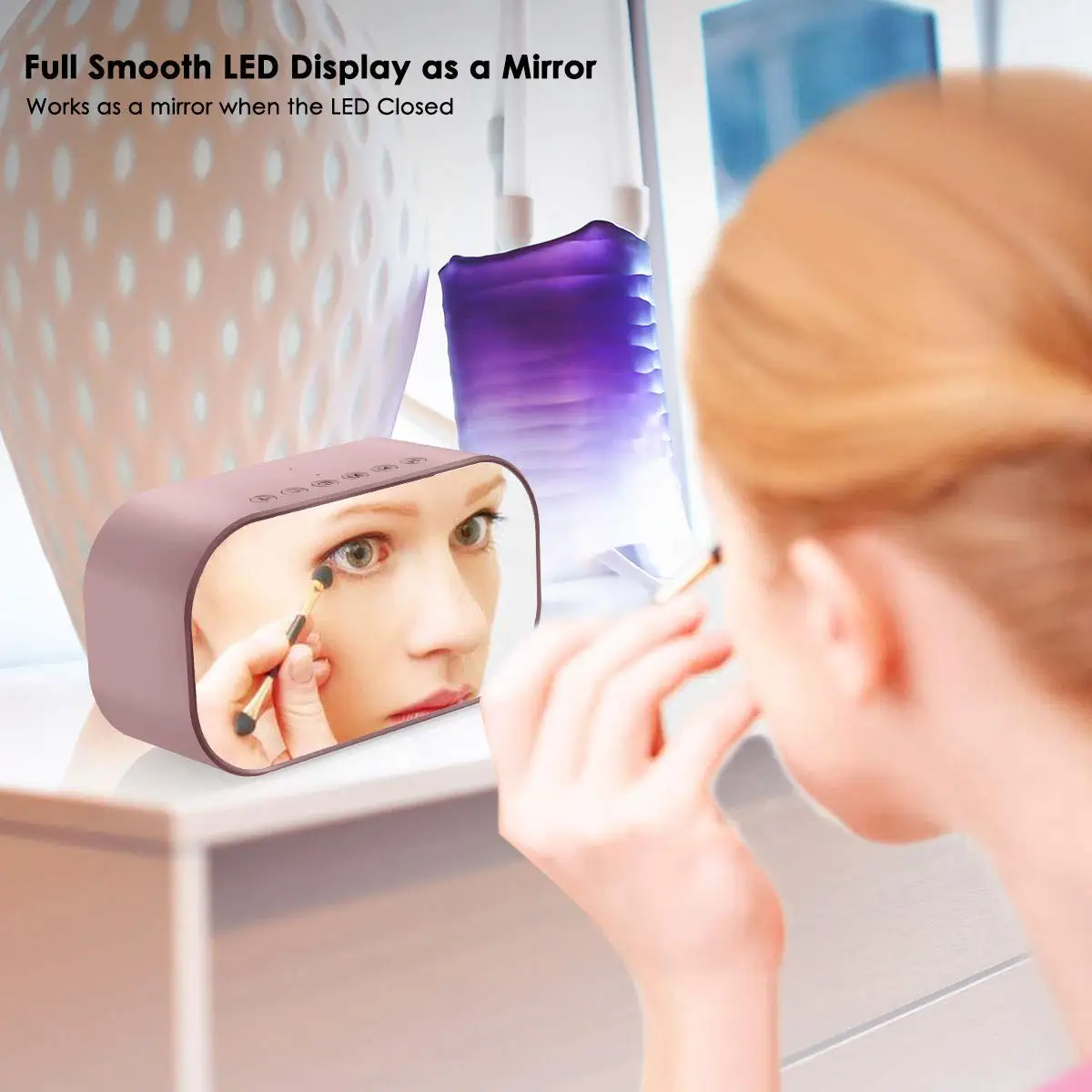 Portable Alarm Clock Wireless Bluetooth Speaker LED S2 S5 Mirror Bluetooth S2 Speaker for Smartphone - ANKUX.COM