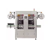 Automatic double head shrink sleeve label applicator for bottle neck and body