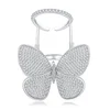 925 Sterling Silver Jewelry AAA Cubic Zirconia Pave Setting Butterfly Women Finger Rings