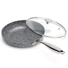king cookware household articles kitchen equipement color granite coated frying pan with ss handle