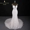 Factory Custom Lace Cap Sleeve Bridal Gowns Fashion Luxury Wedding Dresses 2019
