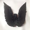 Point Up or Down Adults' Black Costume Feather Angel Wings