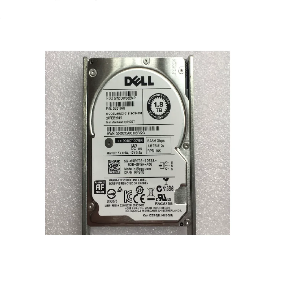 Tested Dell Rf9t8 1 8tb 10k Sas Hard Drive 2 5 6gb 0b31878 Hitachi Hdd Hard Drives Hdd Ssd Nas Seedsbazar Computer Drives Storage Blank Media