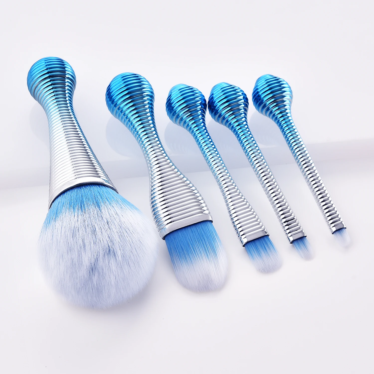 New Design Water Blue Short Handle Makeup Brush Buy Short Handle