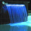 led color changing stainless steel fountain nozzle garden cascade