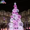 5m Outdoor christmas decorative big project giant led light tree
