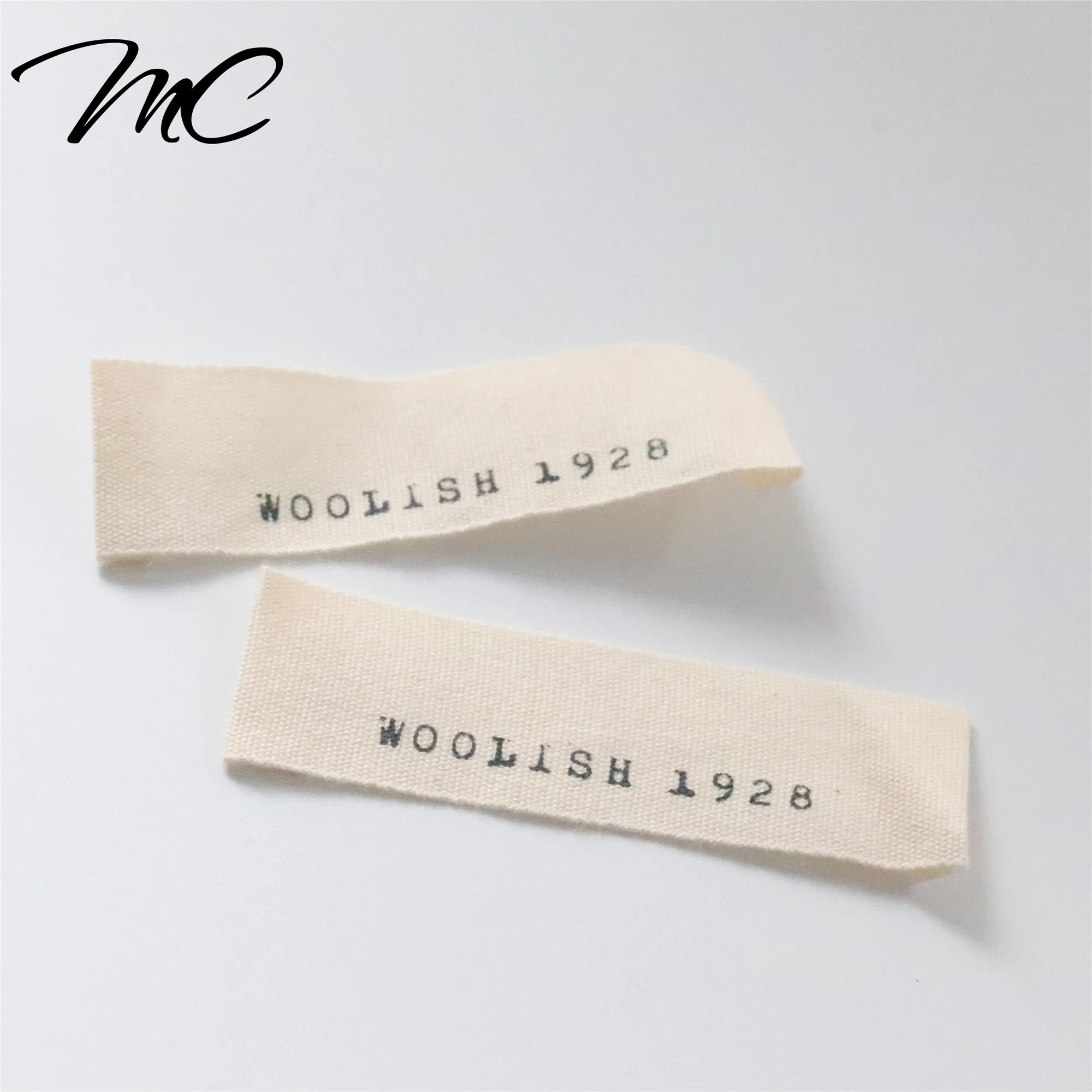 

High Quality Custom Printed Cotton Labels Garment Clothing Woven Labels