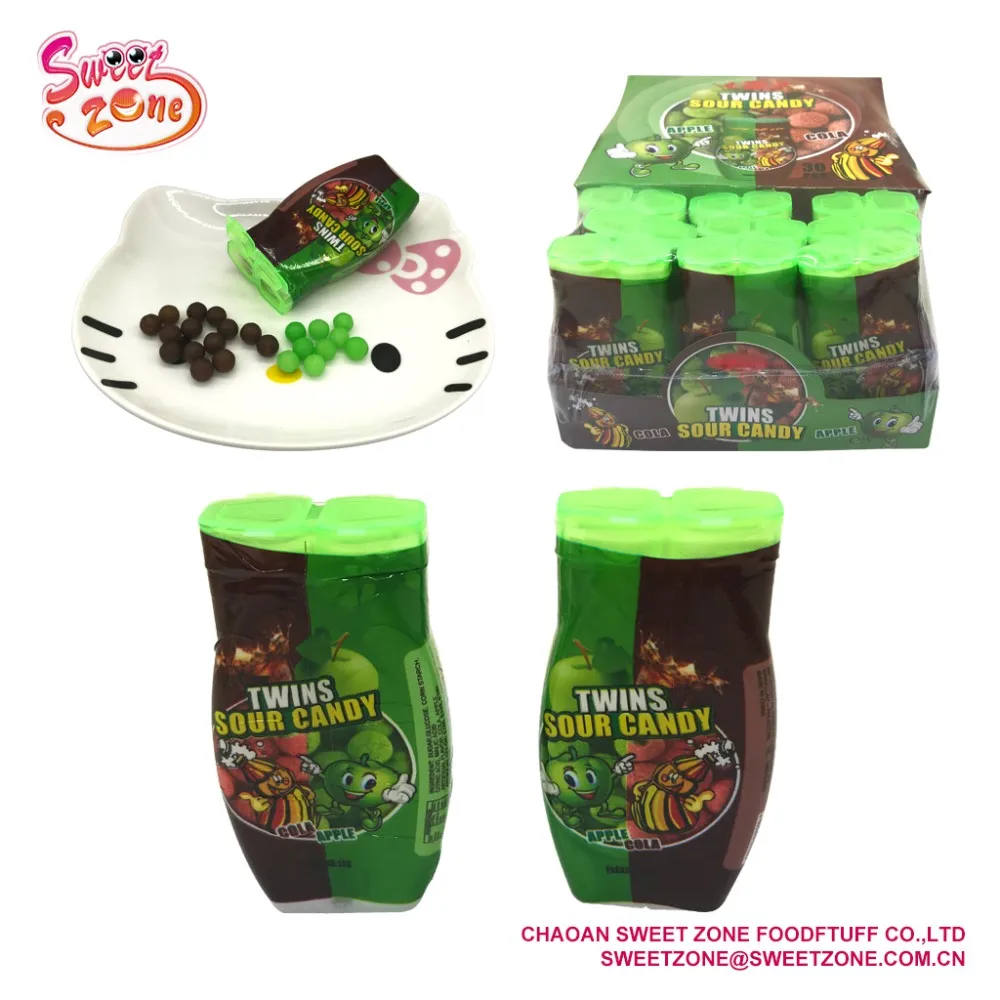 双胞胎瓶双味酸糖果