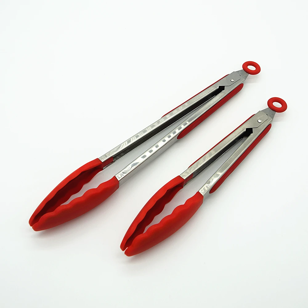 

BBQ Non-stick and Heat Resistance Silicone Food Tongs,silicone kitchen tongs, Customized