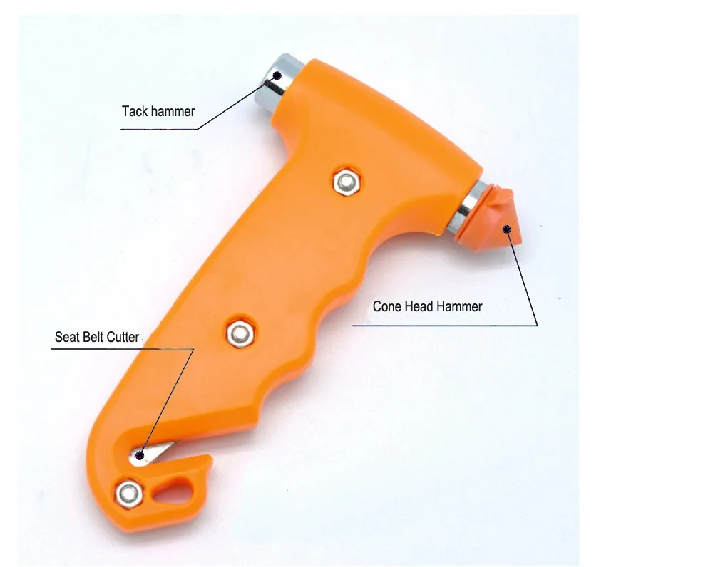 4-in-1 LED Flashlight Torch Belt Cutter  car safety emergency hammer