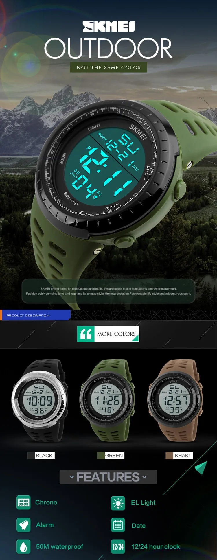 mens light up watches