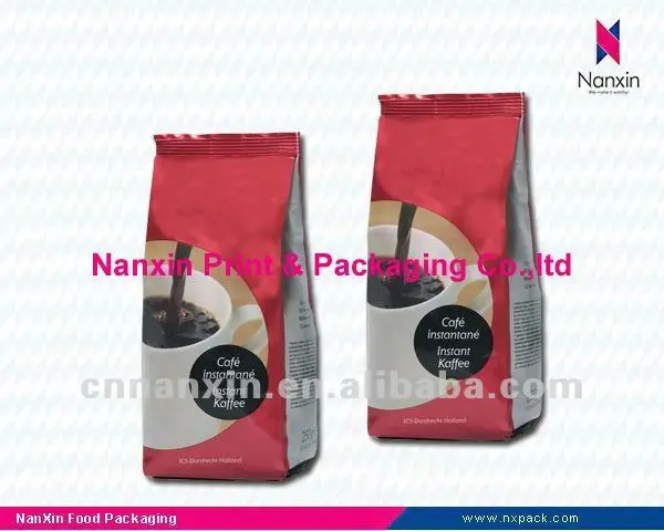 Laminated Coffee pouch side gusset bag