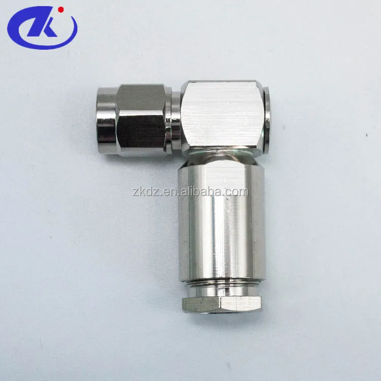 RF Coaxial TNC male right angle  connector clamp type for RG8 cable