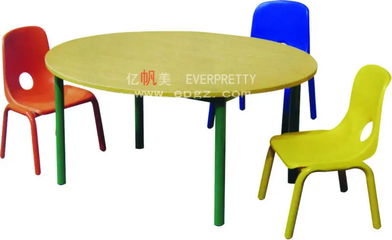 Kindergarten Round School Table and Chairs Sets for 6 Kids