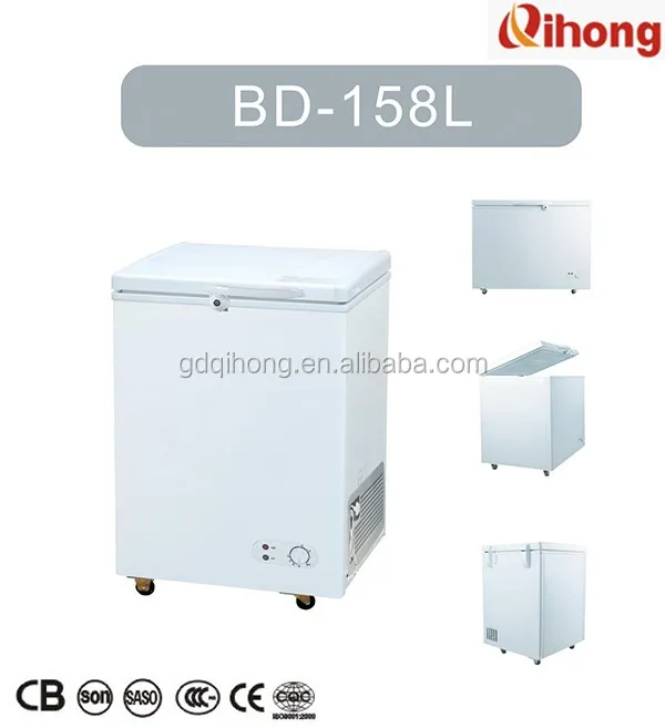 
BD-158L top open door deep freezer chest freezer for sale,qihong zhejiang 