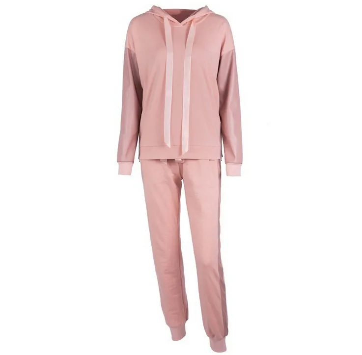 

X86772B Two Pieces Women Sport Wear Set casual ladies sweat clothes suit, As pictures