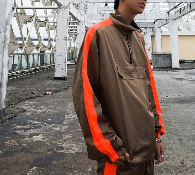 Garment Factory Custom Retro Windbreaker Jacket Pants Mens Nylon ...