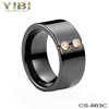 Ceramic silver diamond jewelry men rings jewelry latest wedding ring designs