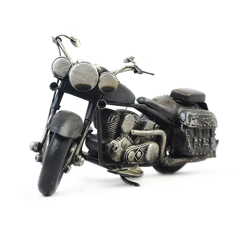 仿真复古摩托车模型复古玩具铁金属工艺品收藏模型儿童玩具礼品为家庭