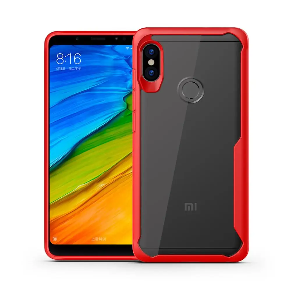 

Shockproof Transparent Clear Back Mobile Phone Cover for Redmi Note 5Pro 6Pro Case