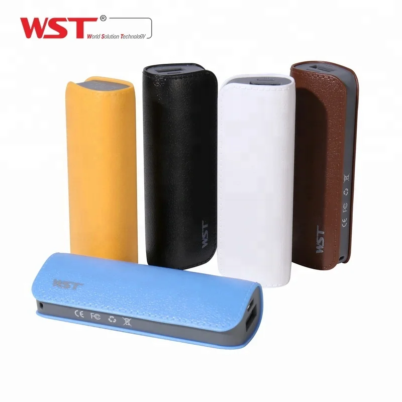 CE FCC approved portable mini phone charger 18650 cell power banks 2600 mah