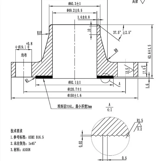 Стандарт asme. Фланец ASME B16.5 class 300.