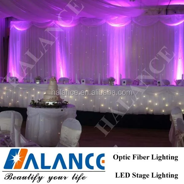 Star Cloth Optic Fiber White Starlight Wedding Backdrop Lights